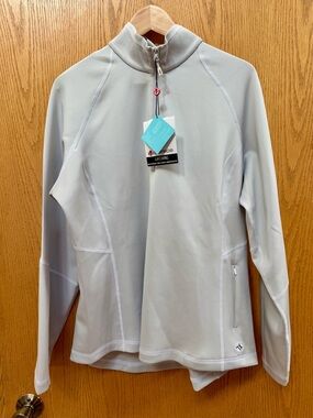 NWT Sunice Light Gray Layering 3/4 zip top, size XL